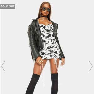 FLOCK DALMATIAN JEMORA MINI DRESS